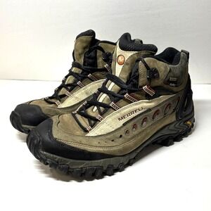 Merrell Thermo Pathfinder Waterproof Mens 10.5 Taupe‎ Vibram Polartec Boots
